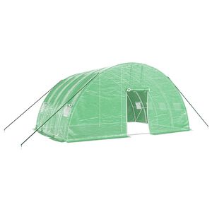 vidaXL Serre avec cadre en acier Vert 24 m&sup2; 6x4x2,85 m
