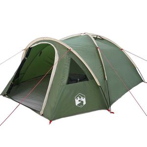 vidaXL Tente D&ocirc;me 4 personne 308 x 268 x 130 cm Vert taffetas