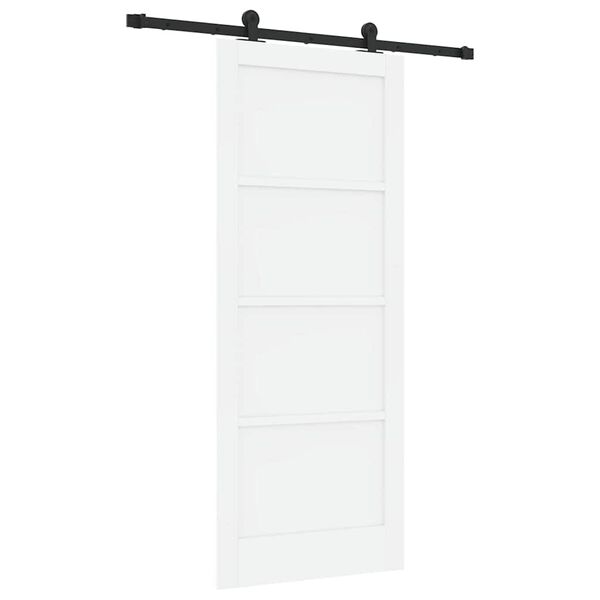 vidaXL Porte coulissante ORKDAL Blanc 83 x 202 cm Pin massif