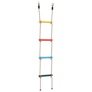 vidaXL &Eacute;chelle de corde pour enfants avec 4 &eacute;chelons multicolore