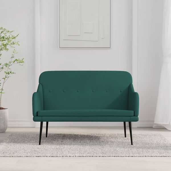 vidaXL Banc Vert fonc&eacute; 110x76x80 cm Tissu