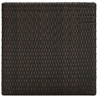 vidaXL Ensemble de bar de jardin 3 pcs coussins Résine tressée Marron