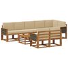 vidaXL Ensemble de canap&eacute;s d'ext&eacute;rieur 9 pc Naturel et Beige Polyester