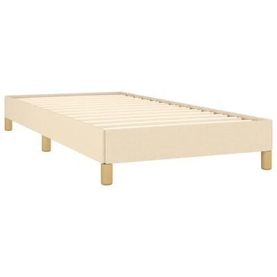 vidaXL Cadre de lit sans matelas crème 90x190 cm tissu