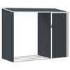vidaXL Abri &agrave; bois de jardin Anthracite 245x98x159 cm Acier galvanis&eacute;