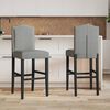 vidaXL Chaises de bar lot de 2 bois massif d'h&eacute;v&eacute;a et tissu