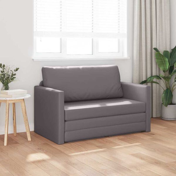 vidaXL Canap&eacute;-Lit Gris 124 x 71 x 78 cm Velours