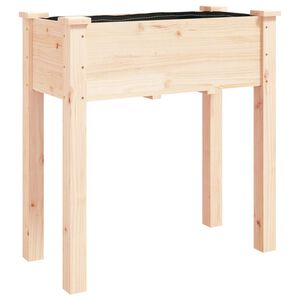 vidaXL Jardini&egrave;re avec doublure 71x37x76 cm bois massif de sapin