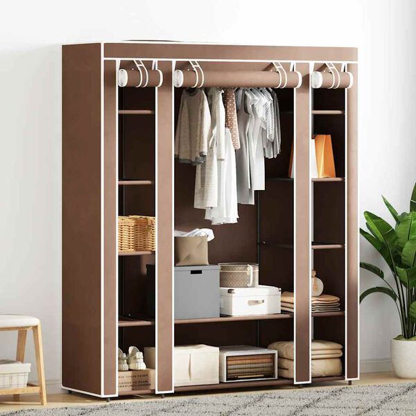 vidaXL Armoire avec compartiments et tiges 45 x 150 x 176 cm Marron