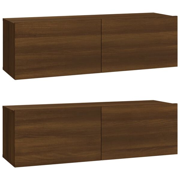 vidaXL Ensemble de meubles TV 3 pcs Chêne marron Bois d'ingénierie