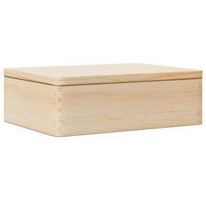 vidaXL Bo&icirc;te en bois avec couvercle 40x30x13 cm bois de pin massif