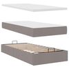 VidaXL Cadre de lit ottoman avec matelas taupe 180x200 cm tissu