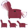 vidaXL Fauteuil inclinable électrique rouge bordeaux velours