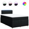vidaXL Sommier &agrave; lattes de lit avec matelas noir 120x190 cm tissu
