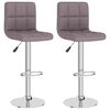 vidaXL Tabourets de bar lot de 2 taupe tissu