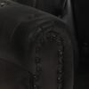 vidaXL Fauteuil Chesterfield Noir Cuir v&eacute;ritable