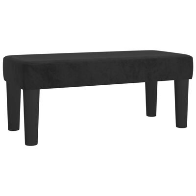 vidaXL Sommier à lattes de lit avec matelas Noir 90x190 cm Velours