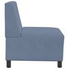 vidaXL | Unit&eacute; de Sofa Modulaire Sans Accoudoirs | Bleu 55 x 74 x 82 cm