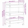 vidaXL Chariot de cuisine Chêne noir 50 x 30 x 70 cm Bois d'ingénierie