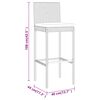 vidaXL Ensemble de bar de jardin 9 pcs avec coussins gris poly rotin