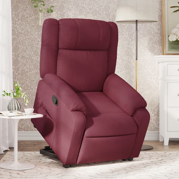 vidaXL Fauteuil inclinable rouge bordeaux tissu