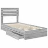 vidaXL Lit de Rangement Gris Sonoma 75 x 190 cm Bois d'ing&eacute;nierie
