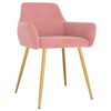 vidaXL Chaises &agrave; manger lot de 4 Rose Velours