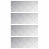 vidaXL Nez de marche 4 pc 50 x 20 cm Argent&eacute; Aluminium Rectangulaire