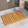 vidaXL Tapis de bain Uni Marron 80 x 50 cm bois