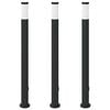 vidaXL Borne lumineuse avec sortie lot de 3 110 cm acier inoxydable IP44