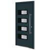 vidaXL Porte d'entr&eacute;e Anthracite 100x210 cm Aluminium et PVC