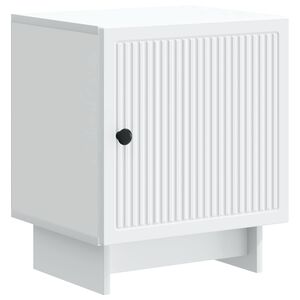 vidaXL Cabinet de chevet Blanc 43 x 34,5 x 50 cm Bois d'ing&eacute;nierie