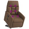 vidaXL Fauteuil inclinable de massage &eacute;lectrique Marron Tissu
