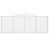 vidaXL Paniers à gabions arqués 6 pcs 400x50x140/160 cm Fer galvanisé