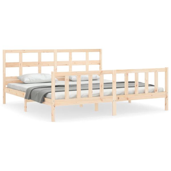 vidaXL Cadre de lit sans matelas 200x200 cm bois massif de pin