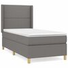 vidaXL Sommier &agrave; lattes de lit et matelas Gris fonc&eacute; 90x190 cm Tissu