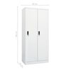 vidaXL Garde-robe Blanc 80x50x180 cm Acier