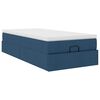 VidaXL Cadre de lit ottoman avec matelas bleu 80x200 cm tissu