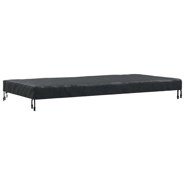vidaXL Housse de Table Uni Noir 102 x 202 x 15 cm tissu