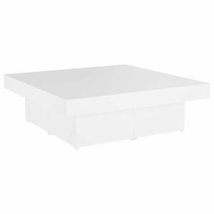 vidaXL Table basse blanc 90x90x28 cm bois d'ing&eacute;nierie