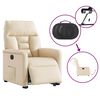 vidaXL Fauteuil inclinable &eacute;lectrique beige tissu microfibre