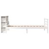 vidaXL Lit biblioth&egrave;que sans matelas blanc 90x200cm bois de pin massif