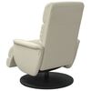 vidaXL Fauteuil inclinable avec repose-pieds cr&egrave;me similicuir