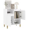 vidaXL Buffet Blanc brillant 60x35x70 cm Bois d'ing&eacute;nierie