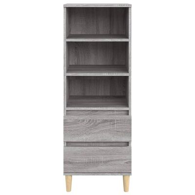 vidaXL Buffet haut Sonoma gris 40x36x110 cm Bois d'ingénierie