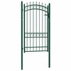vidaXL Portail de cl&ocirc;ture EMMEN avec pointes en acier 103 x 134,5 cm vert