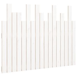vidaXL T&ecirc;te de lit murale Blanc 108x3x80 cm Bois massif de pin