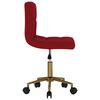 vidaXL Chaises &agrave; manger pivotantes lot de 2 rouge bordeaux velours