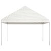 vidaXL Belv&eacute;d&egrave;re avec toit blanc 4,46x4,08x3,22 m poly&eacute;thyl&egrave;ne