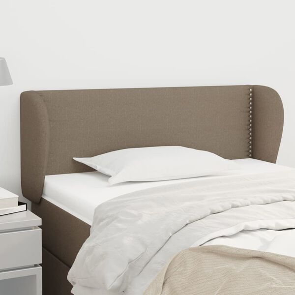 vidaXL T&ecirc;te de lit avec oreilles Taupe 93x23x78/88 cm Tissu